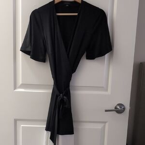 Ann Taylor Black Dress with Sleek Neckline